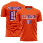Shape Custom Sports Jersey Purple-White Orange Soccer Uniform Geometric Sublimation